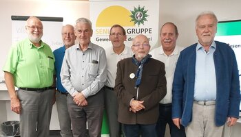 v. l. n. r.: Hans-Jürgen Kirstein, Alois Niecholt, Manfred Bohn, Martin Zerrinius, Martin Peuthert, Uli Decker und Wolfgang Schmidt. Es fehlt Roland Nußbaumer | © © Zerrinius  2025 - alle Rechte vorbehalten