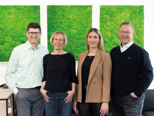 (v.l.n.r) Daniel Piotrowski, Melanie Schöne, Annika Stadfeld, und Werner Bauer aus dem BFA Polizeiverwaltung | © GdP/Christian Lietzmann