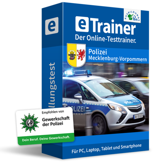 eTrainer Einstellungstest Polizei Mecklenburg-Vorpommern | © Ausbildungspark Verlag