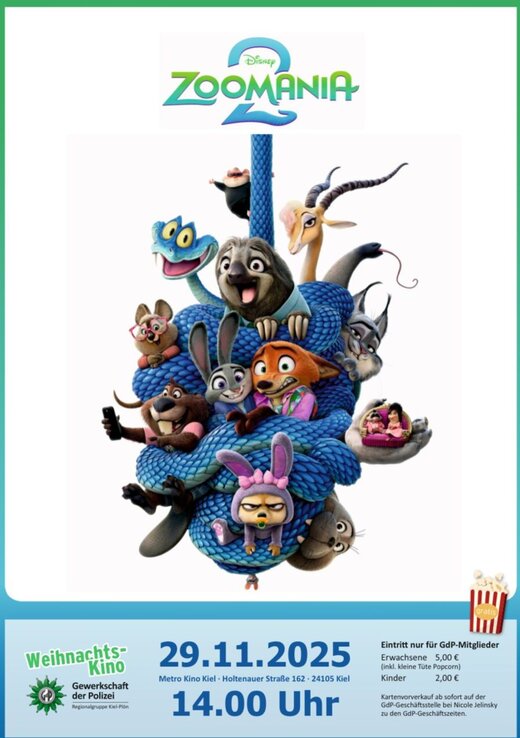 Weihnachtskino der Regionalgruppe Kiel-Plön 2025 | © GdP SH