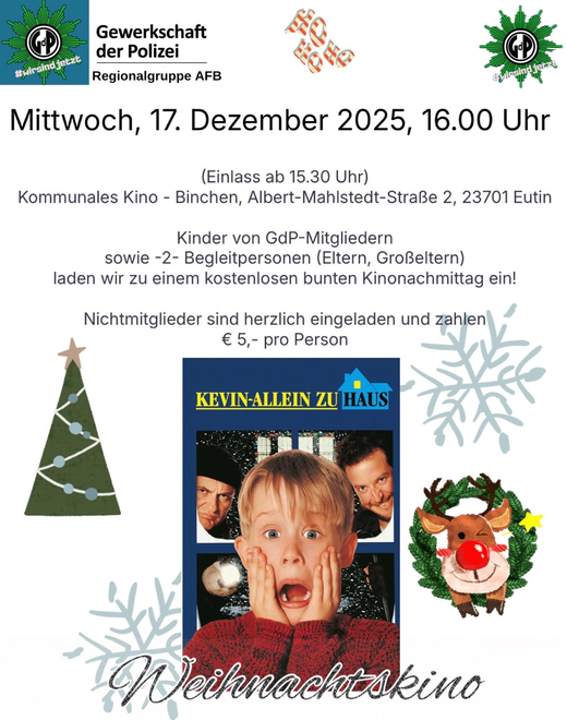 Weihnachtskino 2025 der RG AfB | © GdP SH